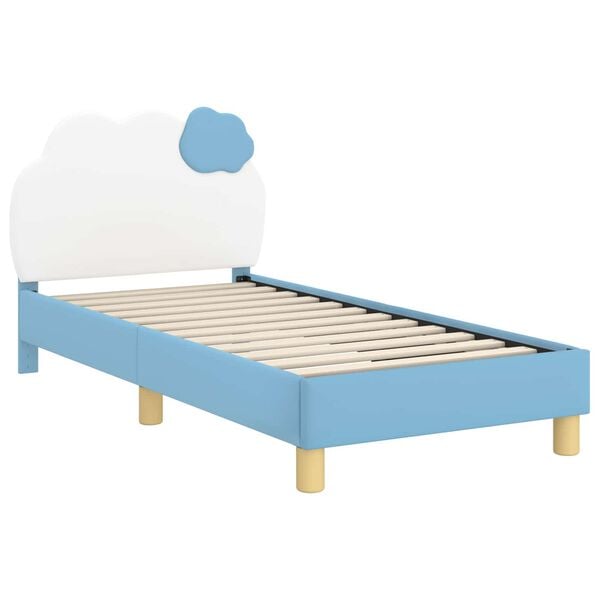 vidaXL Struttura letto bambini con testata Blu 80 x 160 cm PU