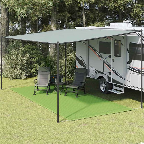 vidaXL Tappeto da Tenda Verde Chiaro 250x500 cm HDPE