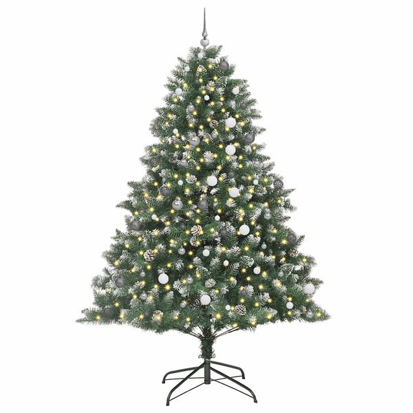 vidaXL Albero di Natale artificiale con 300 LED Verde 240 cm