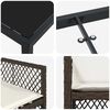 vidaXL Set da Pranzo per Giardino 5 pcs Marrone polyrattan