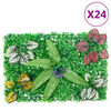 vidaXL Recinzione Piante Artificiali 24 pz Verde 40x60 cm