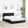 vidaXL Letto con Materasso Hanko Nero 120x200 cm in Tessuto