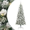 vidaXL Albero di Natale Artificiale con Rami Pieghevoli Verde e Bianco