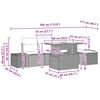 vidaXL Set Divano da Giardino 6 pcs Grigio polyrattan