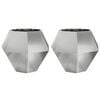 vidaXL Fioriera 2 pz Argento 100 x 100 x 80 cm Acciaio zincato