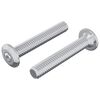 vidaXL Vite con Testa Bloccante 2 pcs Argento M6 x 35 mm Acciaio