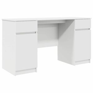 vidaXL Scrivania con porta Bianco 140 x 49 x 76 cm Legno multistrato