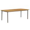 vidaXL Tavolo da Giardino 200x100x72cm in Massello di Acacia e Acciaio