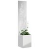vidaXL Schermo per privacy in giardino Floreale Argento 32 x 140 cm