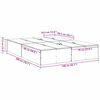 vidaXL Struttura letto con contenitore Rovere fum&eacute; 140 x 200 cm