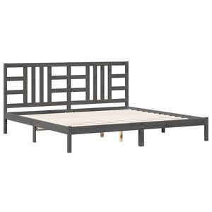 vidaXL Giroletto Grigio in Legno Massello 200x200 cm