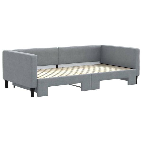 vidaXL Divano Letto con Letto Estraibile Grigio Chiaro 100x200 Tessuto