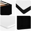 vidaXL Struttura Letto Pouf con Materasso Nero 120x190 cm Similpelle