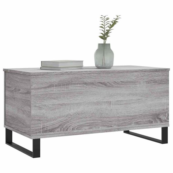 vidaXL Tavolino Salotto Grigio Sonoma 90x44,5x45 cm Legno Multistrato