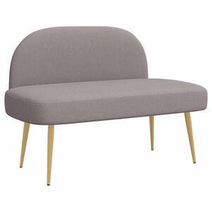 vidaXL Panchina imbottita con schienale Tortora 110 x 60 x 76 cm
