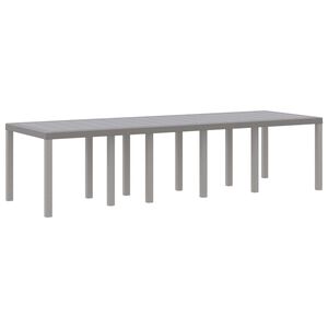 vidaXL Tavolo da Pranzo da Giardino Grigio chiaro 300 x 100 x 73 cm