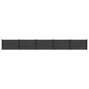 vidaXL Set di Recinzione 5 pz 872 x 105 cm WPC e Alluminio Nero