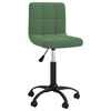 vidaXL Sedia da Ufficio Girevole Verde Scuro in Velluto