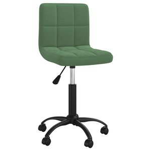 vidaXL Sedia da Ufficio Girevole Verde Scuro in Velluto