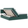 vidaXL Letto con Contenitore con materasso Verde Scuro 100 x 200 cm