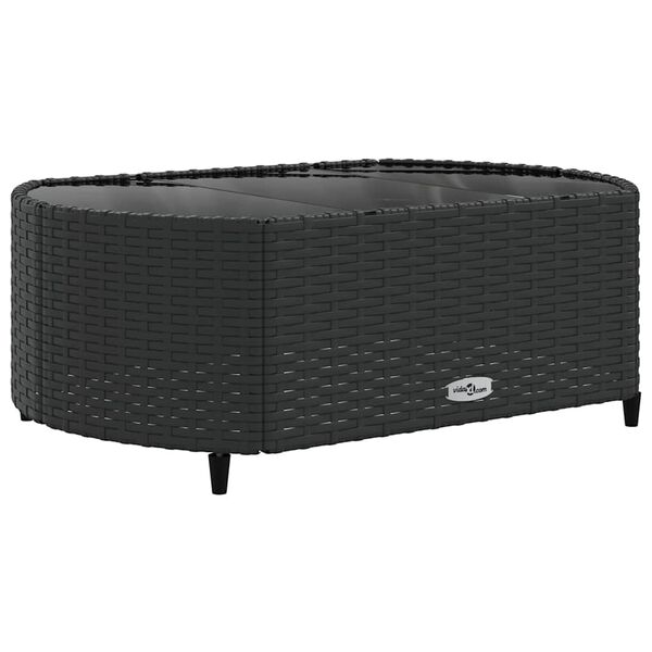 vidaXL Set Divani da Giardino 5 pz con Cuscini in Polyrattan Nero