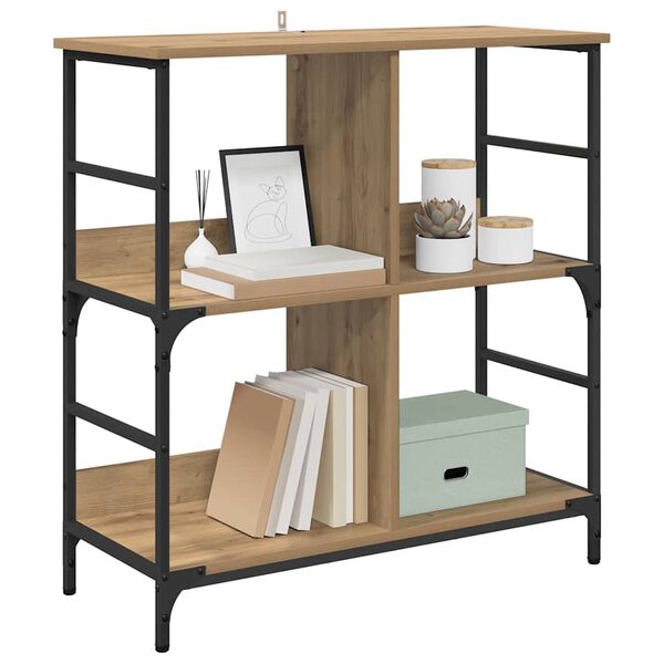 vidaXL Libreria rovere artigianale 78.5 x 33 x 82 cm Legno multistrato