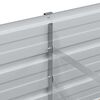 vidaXL Letto Rialzato Giardino 240x40x45 cm in Acciaio Zincato Argento