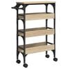vidaXL Carrello da Cucina Rovere Sonoma 53 x 20 x 76 cm