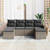 vidaXL Set Divano da Giardino 6 pcs Grigio polyrattan