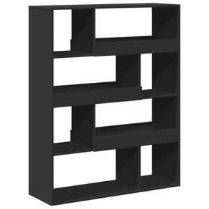 vidaXL Libreria Nera 100x33x125,5 cm in Legno Multistrato