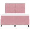 vidaXL Letto a molle con materasso Rosa 160 x 200 cm Velluto