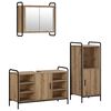 vidaXL Set di Armadi da Bagno 3 pz Rovere Artigianale