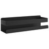 vidaXL Mensola Doccia Nera Opaca 23x6,5x6 Acciaio Inox 304 Spazzolato