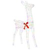 vidaXL Renna di Natale 3D LOVIISA 110 LED Multicolore 70 x 26 x 100 cm