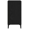 vidaXL Credenza Rovere Nero 57 x 35 x 70 cm Legno multistrato