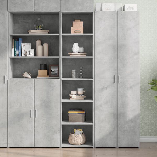 vidaXL Credenza Grigio Cemento 45x41x185 cm in Legno Multistrato