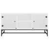 vidaXL Mobile Porta TV con Ante in Vetro Bianco 102x37x50 cm