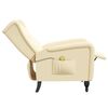vidaXL Poltrona Massaggiante Reclinabile Crema in Velluto