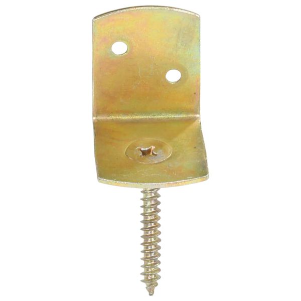 vidaXL Staffe per Pannello di Recinzione 24 pz a L in Metallo Zincato