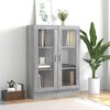 vidaXL Mobile Vetrina Grigio Sonoma 82,5x30,5x115 cm Legno Multistrato