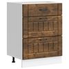 vidaXL Base da Cucina Lucca Rovere Fumo in Legno Multistrato
