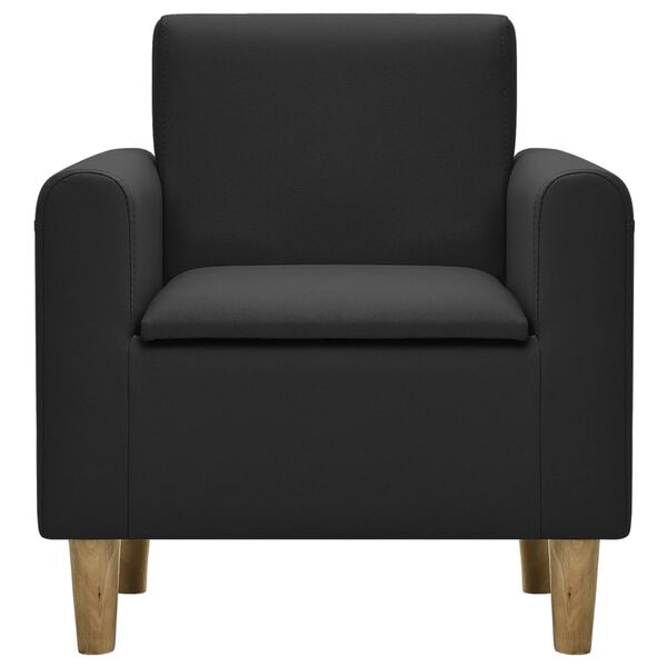 vidaXL Divano per Bambini Nero in Similpelle