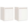 vidaXL Pensili 2 pz Bianchi 30x30x40 cm in Legno Massello di Pino