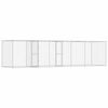 vidaXL Gabbia per cani Argento 600 x 200 x 200 cm Acciaio zincato
