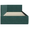 vidaXL Cornice del letto ad angolo Verde Scuro 100 cm x 200 cm Velluto