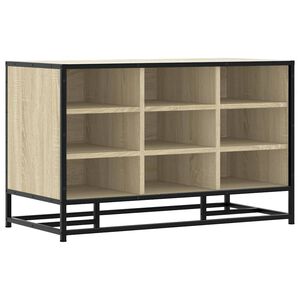 vidaXL Scarpiera Sonoma Rovere 84x40x53,5 cm in Truciolato e Metallo