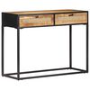vidaXL Tavolo Consolle 100x35x75 cm in Legno di Mango e Canna Naturale