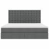 vidaXL Letto con contenitore e LED con led Grigio scuro 180 x 200 cm