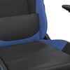 vidaXL Sedia da Gaming Massaggiante Nero e Blu in Similpelle