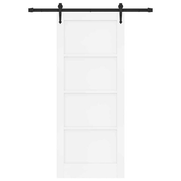 vidaXL Porta scorrevole ORKDAL Bianco 83 x 202 cm Pino massello